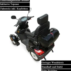 ECO ENGEL 525 Schwarz 20 Ah Li-Io Akku Herausnehmbar, Seniorenmobil