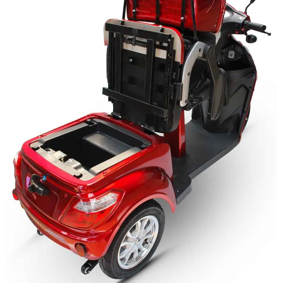 ECO ENGEL 503, Zweisitzer Elektroroller / Seniorenmobil, 25 km/h mit 20 Ah Li-io Akku, Rot