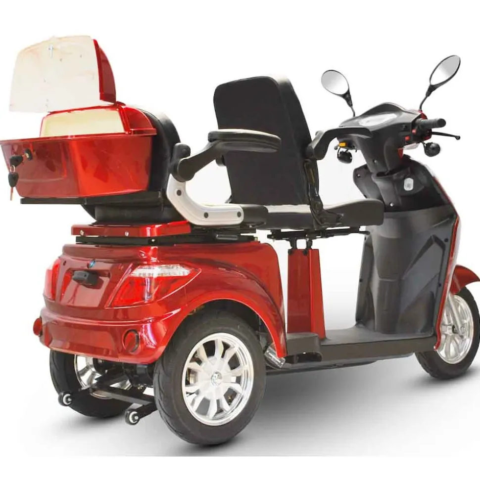 ECO ENGEL 503, Zweisitzer Senioren- / Elektromobil, 25 km/h mit Li-io 30 AH Akku, Rot