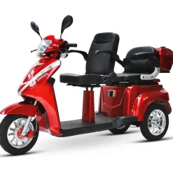 ECO ENGEL 503, Zweisitzer Senioren- / Elektromobil, 25 km/h mit Li-io 30 AH Akku, Rot