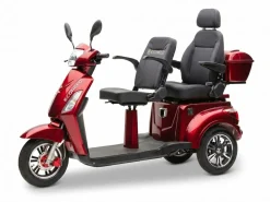ECONELO E-Seniorenmobil Billy 2.0, Lithium-Akku, 3-Rad, 60V, 1000 Watt, groß Sitz, Rot