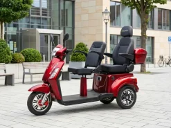 ECONELO E-Seniorenmobil Billy 2.0, Lithium-Akku, 3-Rad, 60V, 1000 Watt, groß Sitz, Rot
