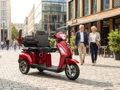 ECONELO E-Seniorenmobil Billy 2.0, Blei-Akku, 3-Rad, 60V, 1000 Watt, normal Sitz, Rot