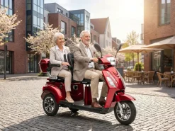 ECONELO E-Seniorenmobil Billy 2.0, Lithium-Akku, 3-Rad, 60V, 1000 Watt, normal Sitz, Rot