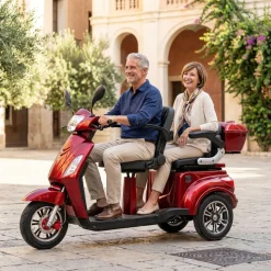 ECONELO E-Seniorenmobil Billy 2.0, Lithium-Akku, 3-Rad, 60V, 1000 Watt, normal Sitz, Rot