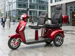 ECONELO E-Seniorenmobil Billy 2.0, Blei-Akku, 3-Rad, 60V, 1000 Watt, groß Sitz, Rot