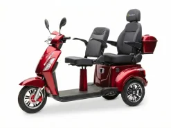 ECONELO E-Seniorenmobil Billy 2.0, Blei-Akku, 3-Rad, 60V, 1000 Watt, groß Sitz, Rot