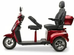 ECONELO E-Seniorenmobil Billy 2.0, Blei-Akku, 3-Rad, 60V, 1000 Watt, groß Sitz, Rot