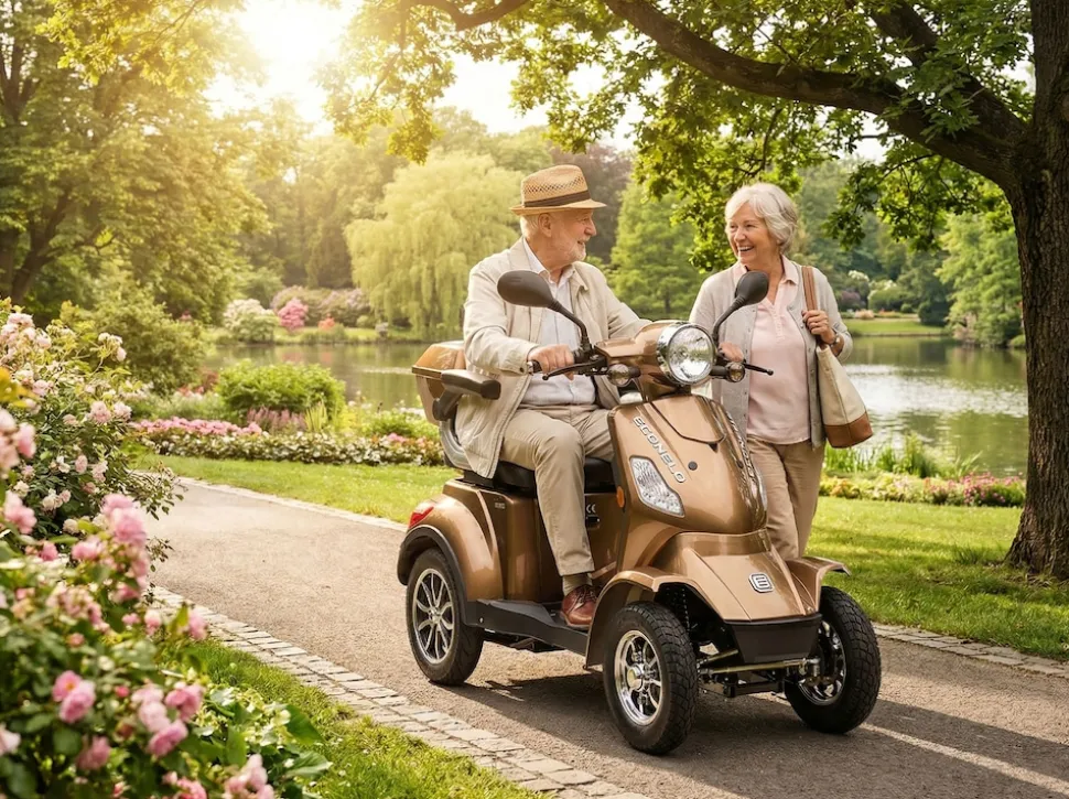 Econelo E-Seniorenmobil Voltrixx, Lithium-Akku, 4-Rad, 1000 Watt, Braun