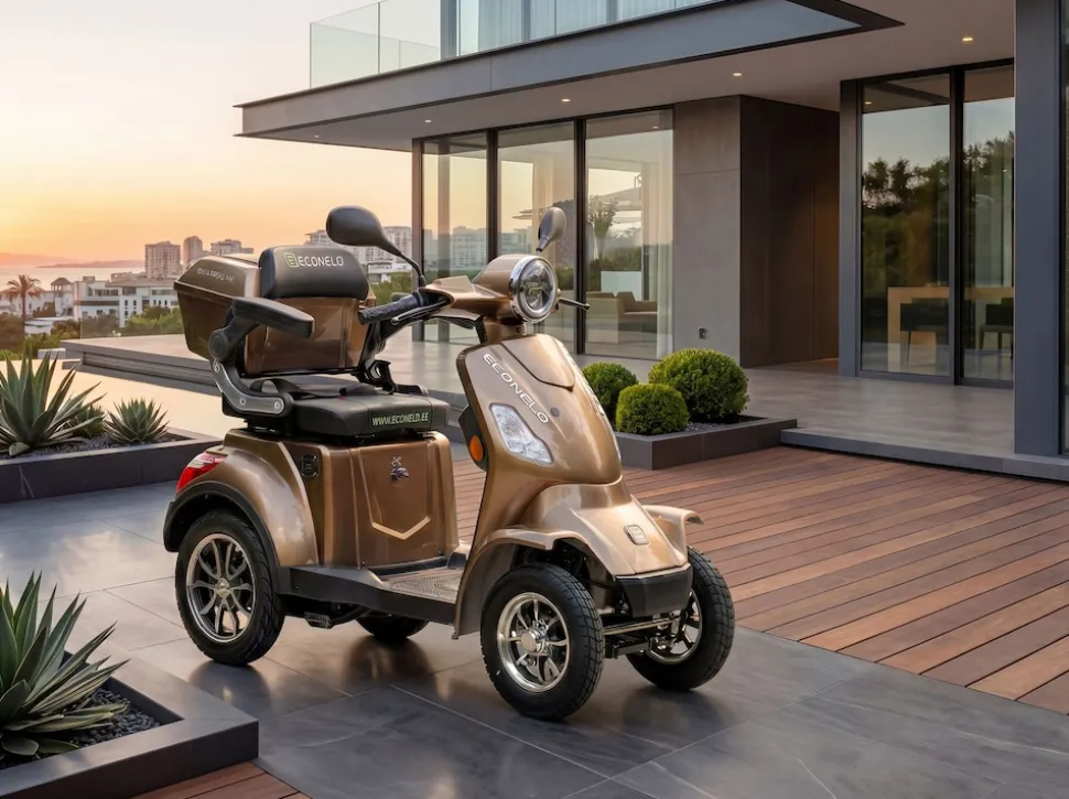 Econelo E-Seniorenmobil Voltrixx, Lithium-Akku, 4-Rad, 1000 Watt, Braun