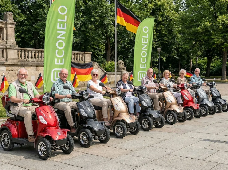 Econelo E-Seniorenmobil Voltrixx, Lithium-Akku, 4-Rad, 1000 Watt, Braun