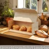 Ecosa Brotbox mit Klappdeckel aus nachhaltigem Bambus Brotkasten