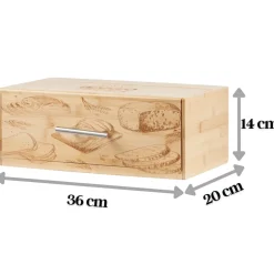 Ecosa Brotbox mit Klappdeckel aus nachhaltigem Bambus Brotkasten
