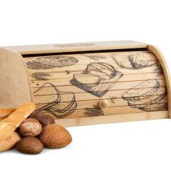 Ecosa Brotbox mit Rolldeckel aus nachhaltigem Bambus Brotkasten