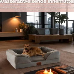 Ecosa Orthopädisches Hundebett 71x58x18cm Wasserfest Anti-Rutsch-Boden