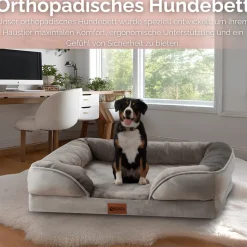 Ecosa Orthopädisches Hundebett 71x58x18cm Wasserfest Anti-Rutsch-Boden