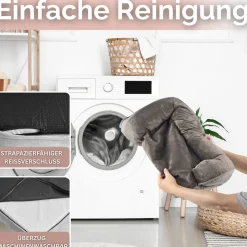Ecosa Orthopädisches Hundebett 71x58x18cm Wasserfest Anti-Rutsch-Boden