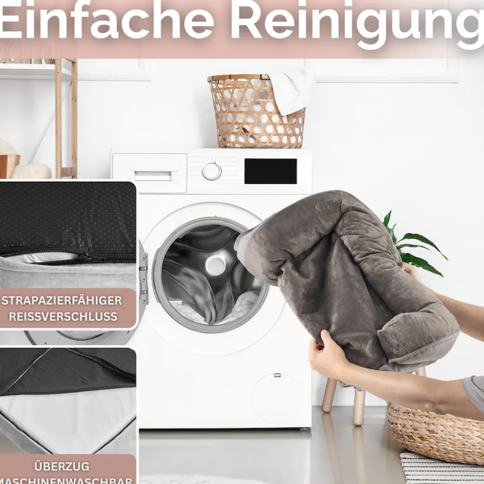 Ecosa Orthopädisches Hundebett 71x58x18cm Wasserfest Anti-Rutsch-Boden