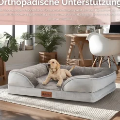 Ecosa Orthopädisches Hundebett 71x58x18cm Wasserfest Anti-Rutsch-Boden