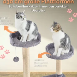 Ecosa XXL Katzenbaum Kratzbaum groß 170cm Kletterturm mit mehreren Plattformen