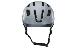 ECO Urban Fahrradhelm, ABS-Hartschale, mit LED-Licht und Reflektionsstreifen, Größe: 59-61 cm, Farbe: grau