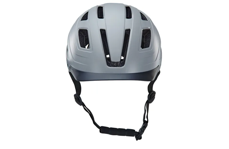 ECO Urban Fahrradhelm, ABS-Hartschale, mit LED-Licht und Reflektionsstreifen, Größe: 59-61 cm, Farbe: grau