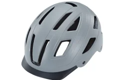 ECO Urban Fahrradhelm, ABS-Hartschale, mit LED-Licht und Reflektionsstreifen, Größe: 59-61 cm, Farbe: grau