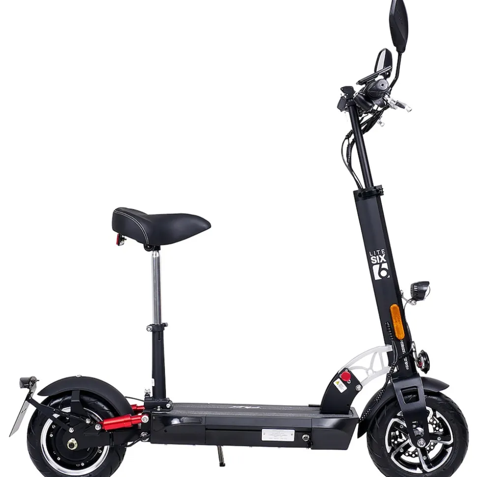 eFlux Lite Six Pro E-Scooter 1000 Watt, Straßenzulassung, 40 km/h, verstellbarer Sitz, Lithium-Akku
