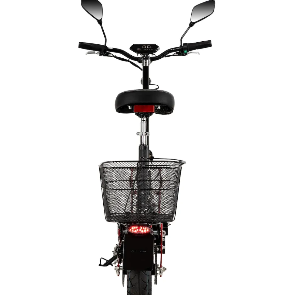 eFlux Street 40 Pro, E-Scooter, Straßenzulassung, 35 km/h, 800 Watt, mit Sitz, Gepäck-Korb, klappbar