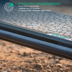 Egret X Core+ E-Scooter (max. 20 km/h, bis zu 55 km, Tragfähigkeit 130kg, Hinterradantrieb, 500W, Blinker)