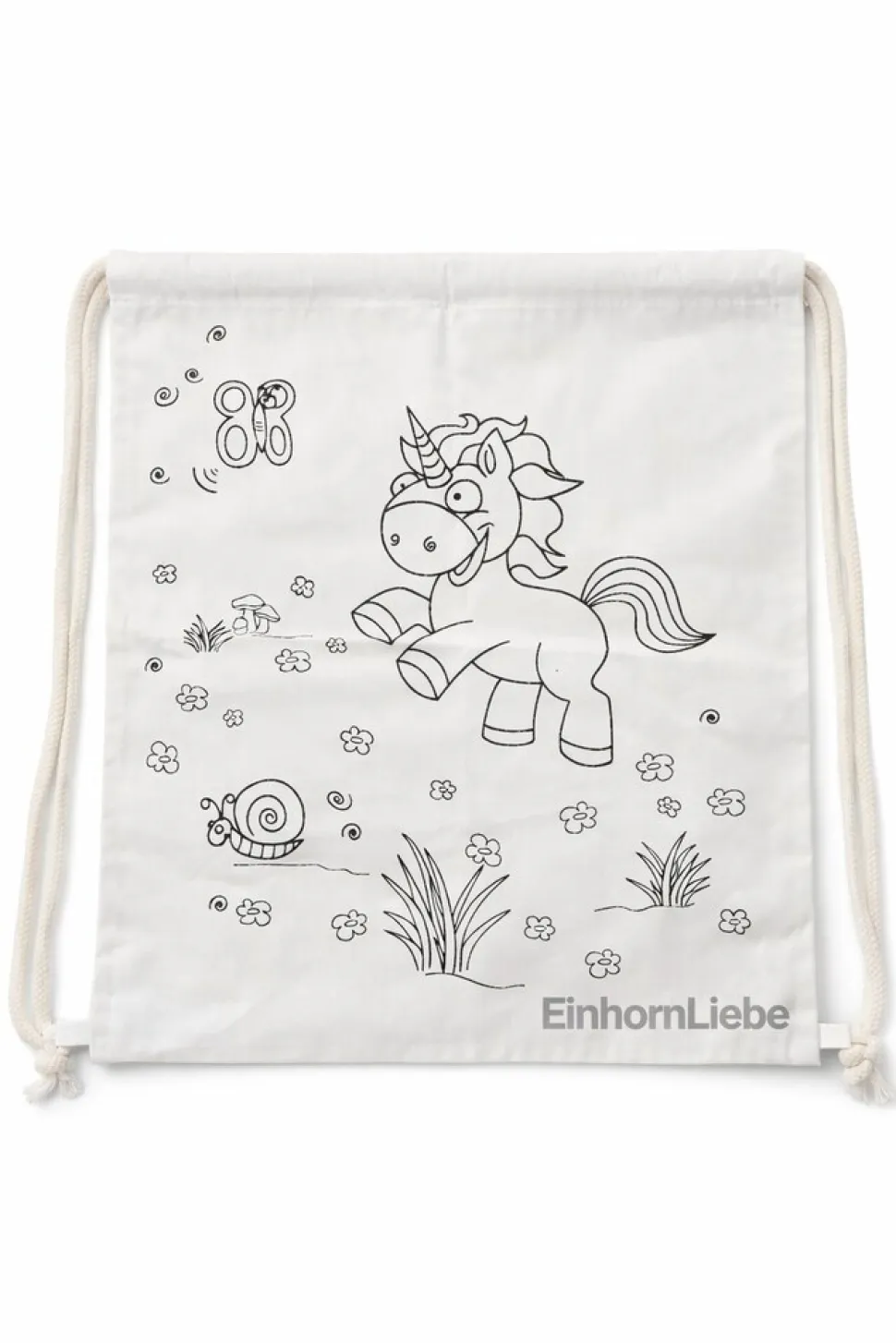 EinhornLiebe Turnbeutel Einhorn zum Selbstbemalen Kreativbeutel Kinder Bastelset