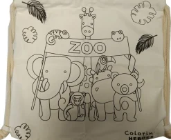 EinhornLiebe Turnbeutel Zoo zum Selbstbemalen Kreativbeutel Kinder Bastelset
