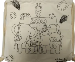EinhornLiebe Turnbeutel Zoo zum Selbstbemalen Kreativbeutel Kinder Bastelset