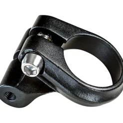 Elektra Sattelklemme mit Gepäckträger Aufnahme Sattelstützenklemme Fahrrad 31,8 mm 28,6 mm Sattelrohrschelle Sattelschelle