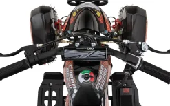 Elektro-Kinderquad Cobra, 800 Watt, bis 24 km/h, ab 8 Jahren, Federung, 3x 12V-Akku, Scheibenbremsen (Rot/Schwarz)