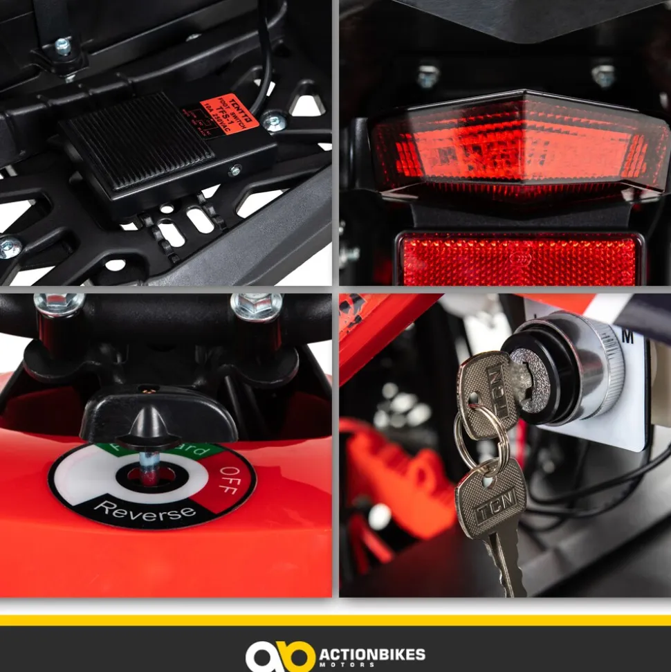 Elektro-Kinderquad Reneblade, Mini-Quad mit 1000 Watt, Federung, Scheibenbremsen, drosselbar, LEDs (Classic, Schwarz/Blau)