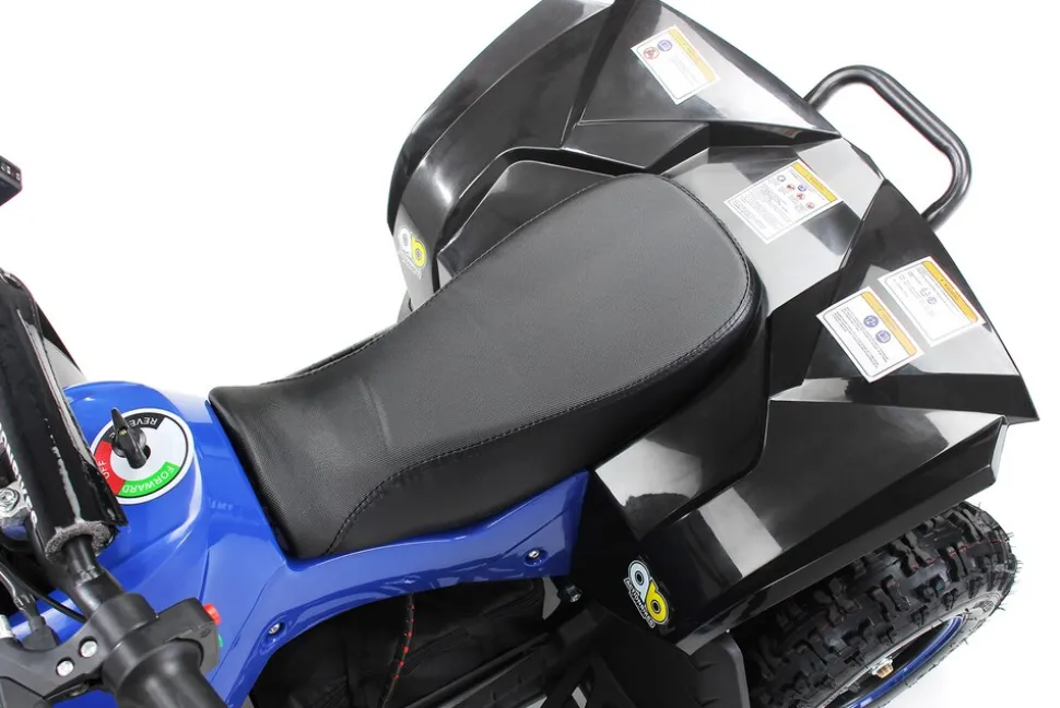 Elektro-Kinderquad Reneblade, Mini-Quad mit 1000 Watt, Federung, Scheibenbremsen, drosselbar, LEDs (Classic, Schwarz/Blau)