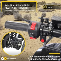 Elektro-Kinderquad S-8 Farmer, Midi-Quad mit 1000 Watt, Scheiben-/Trommelbremsen, bis 20 km/h, ab 8 (Schwarz)