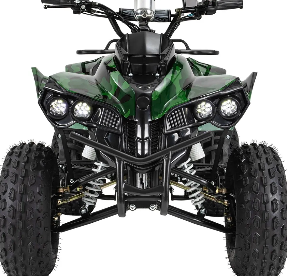 Elektro-Kinderquad S-10, Pocket-Quad mit 1000 Watt, Federung, Scheiben-/Trommelbremsen, bis 20 km/h (lackiert Camouflage)