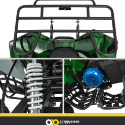 Elektro-Kinderquad S-10, Pocket-Quad mit 1000 Watt, Federung, Scheiben-/Trommelbremsen, bis 20 km/h (lackiert Camouflage)
