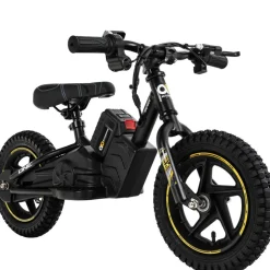 Elektro-Laufrad, 12 Zoll, Kinder-Balance-Bike m. 250 Watt, Scheibenbremsen, 3 Geschwindigkeitsstufen (Gelb)