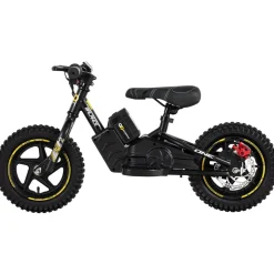 Elektro-Laufrad, 12 Zoll, Kinder-Balance-Bike m. 250 Watt, Scheibenbremsen, 3 Geschwindigkeitsstufen (Gelb)
