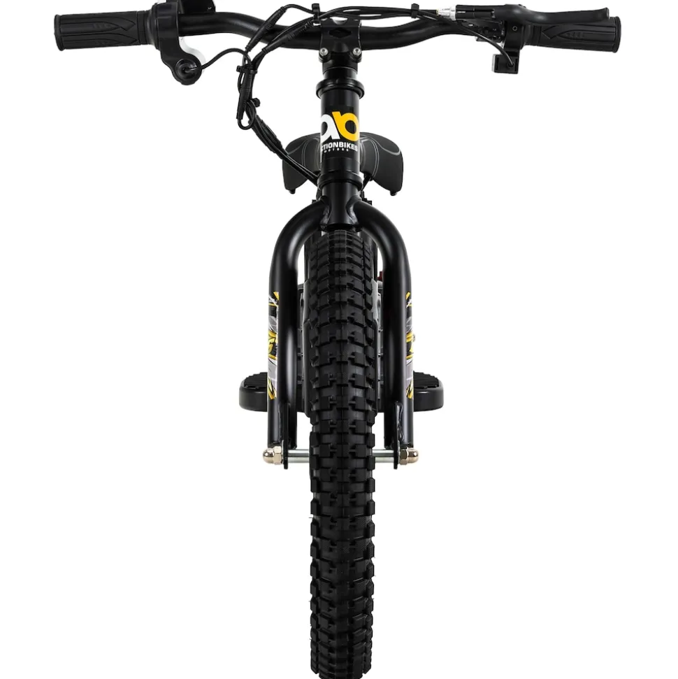 Elektro-Laufrad, 16 Zoll, Kinder-Balance-Bike m. 250 Watt, Scheibenbremsen, 3 Geschwindigkeitsstufen (Gelb)