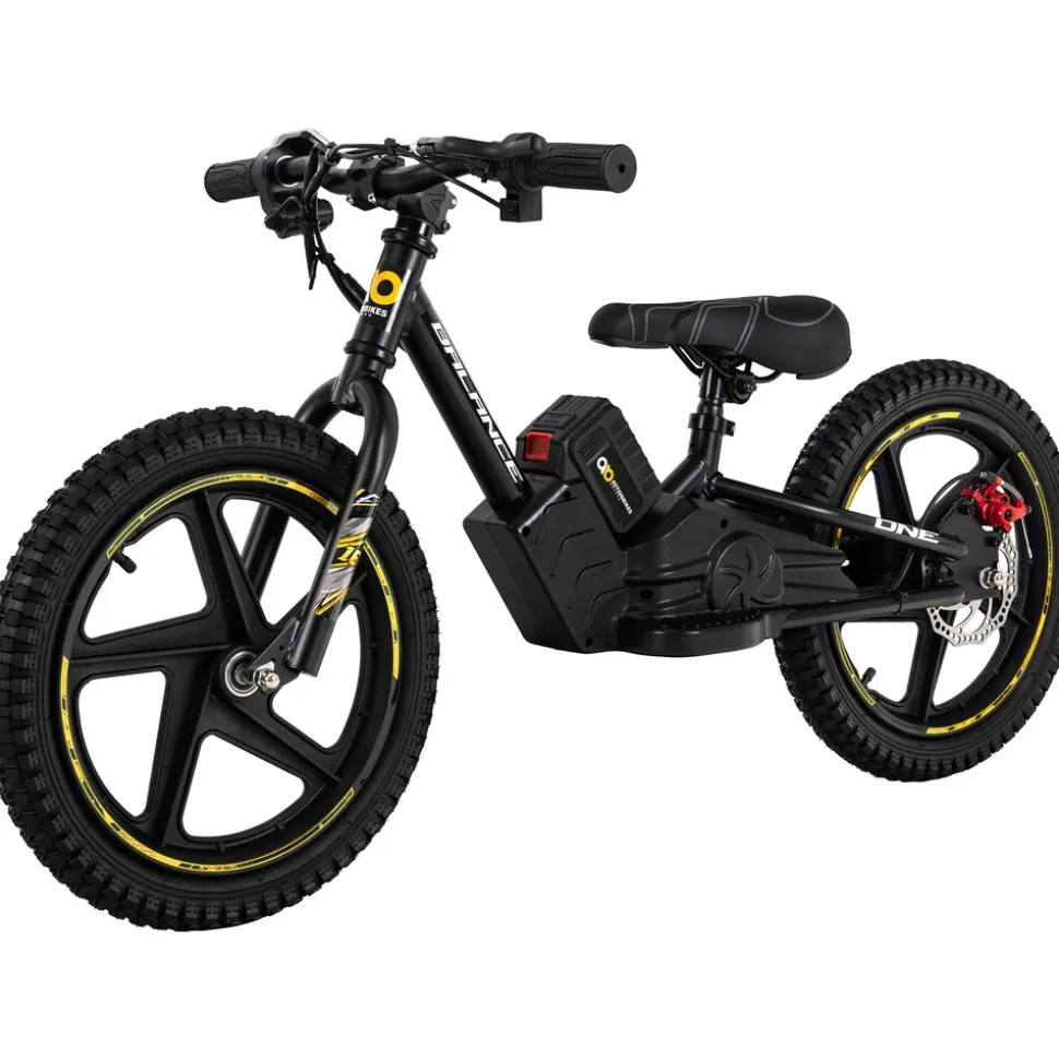 Elektro-Laufrad, 16 Zoll, Kinder-Balance-Bike m. 250 Watt, Scheibenbremsen, 3 Geschwindigkeitsstufen (Gelb)