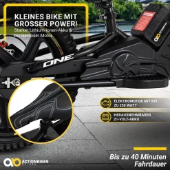 Elektro-Laufrad, 16 Zoll, Kinder-Balance-Bike m. 250 Watt, Scheibenbremsen, 3 Geschwindigkeitsstufen (Gelb)