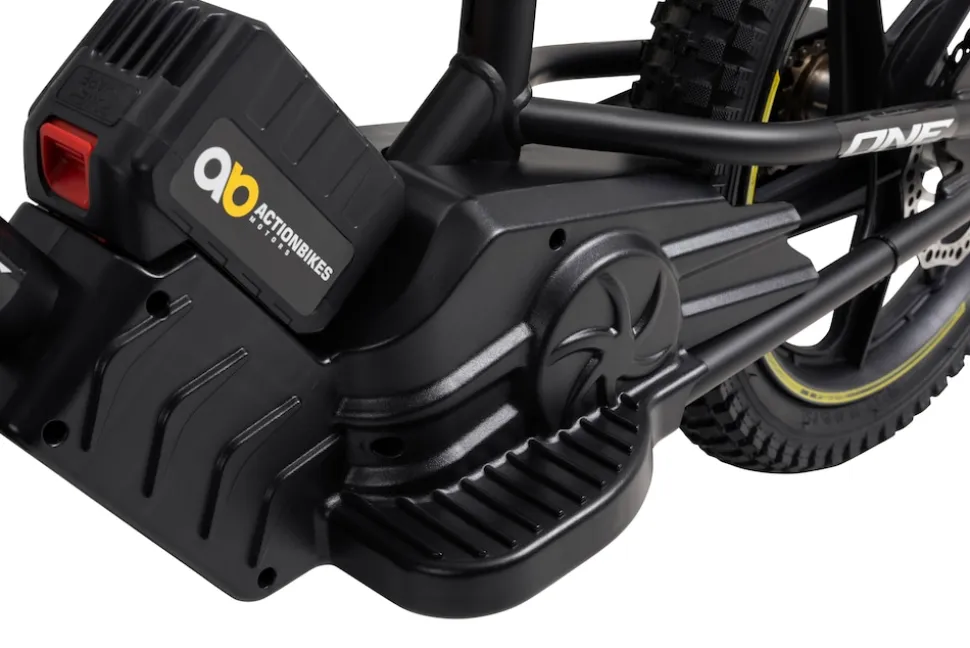 Elektro-Laufrad, 16 Zoll, Kinder-Balance-Bike m. 250 Watt, Scheibenbremsen, 3 Geschwindigkeitsstufen (Gelb)