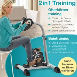 ELONEO Arm- und Beintrainer aktiv »2in1« mit Motor, Elektro Heimtrainer höhenverstellbar inkl. Trainingscomputer mit 6 Trainingsprogrammen