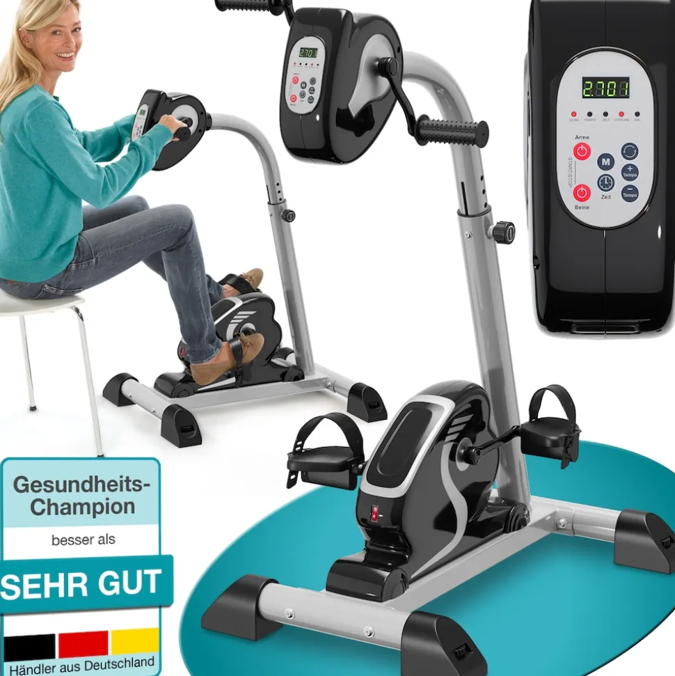 ELONEO Arm- und Beintrainer aktiv »2in1« mit Motor, Elektro Heimtrainer höhenverstellbar inkl. Trainingscomputer mit 6 Trainingsprogrammen