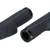 Ergo-Griffe, mit Schraubbefestigung und Lenkerstopfen, Länge: 130 mm, Farbe: schwarz