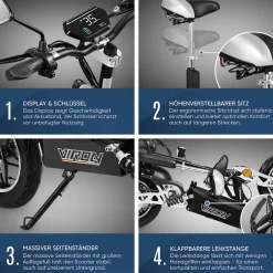 E-Scooter - VR-1500-EEC - mit Straßenzulassung - schwarz